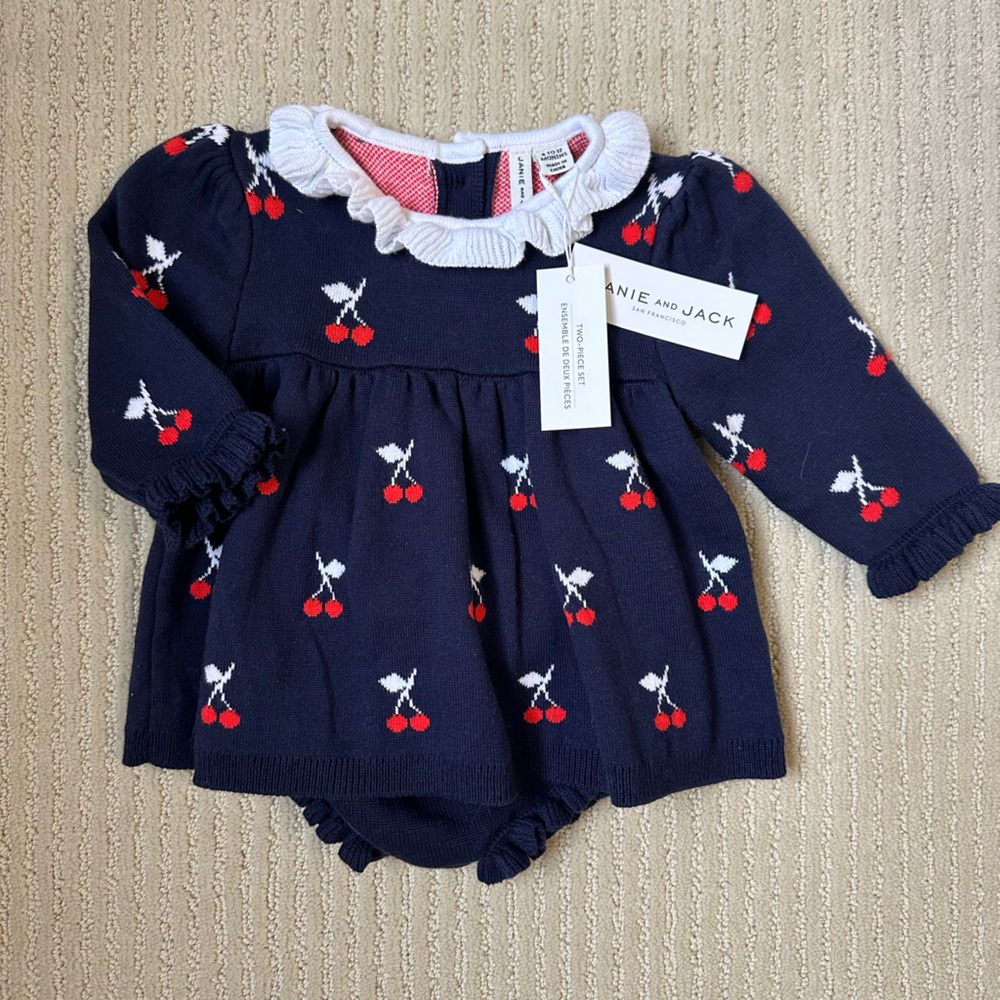 Janie & Jack Cherry Matching Set